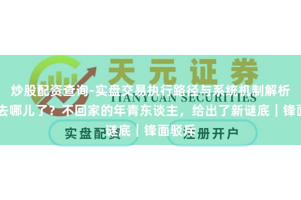 炒股配资查询-实盘交易执行路径与系统机制解析 年味去哪儿了？不回家的年青东谈主，给出了新谜底｜锋面驳斥