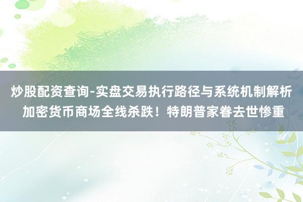 炒股配资查询-实盘交易执行路径与系统机制解析 加密货币商场全线杀跌！特朗普家眷去世惨重