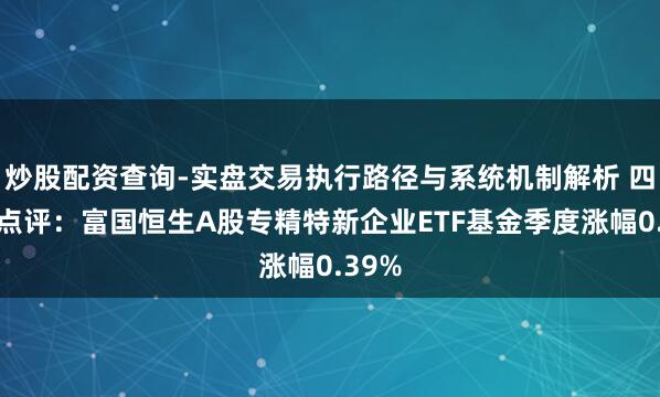 炒股配资查询-实盘交易执行路径与系统机制解析 四季报点评：富国恒生A股专精特新企业ETF基金季度涨幅0.39%