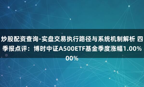 炒股配资查询-实盘交易执行路径与系统机制解析 四季报点评：博时中证A500ETF基金季度涨幅1.00%