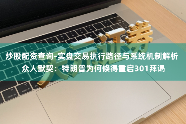 炒股配资查询-实盘交易执行路径与系统机制解析 众人默契：特朗普为何倏得重启301拜谒